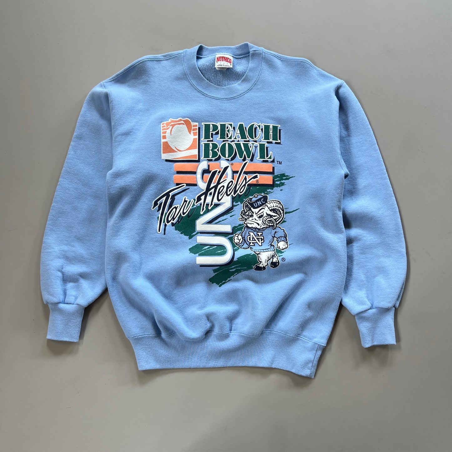 Large 1990s UNC Chapel Hill Peach Bowl Sweatshirt