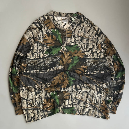 3XL 90s Jerzees Camo Henley