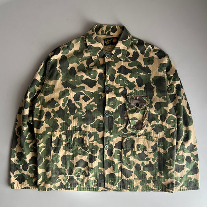 XL 70s Bullseye Bill Duck Camo Button Shirt