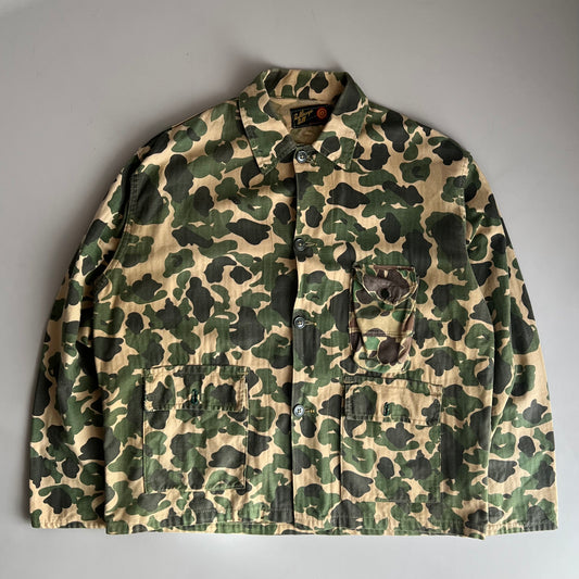 XL 70s Bullseye Bill Duck Camo Button Shirt