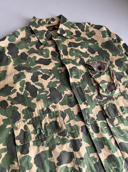 XL 70s Bullseye Bill Duck Camo Button Shirt