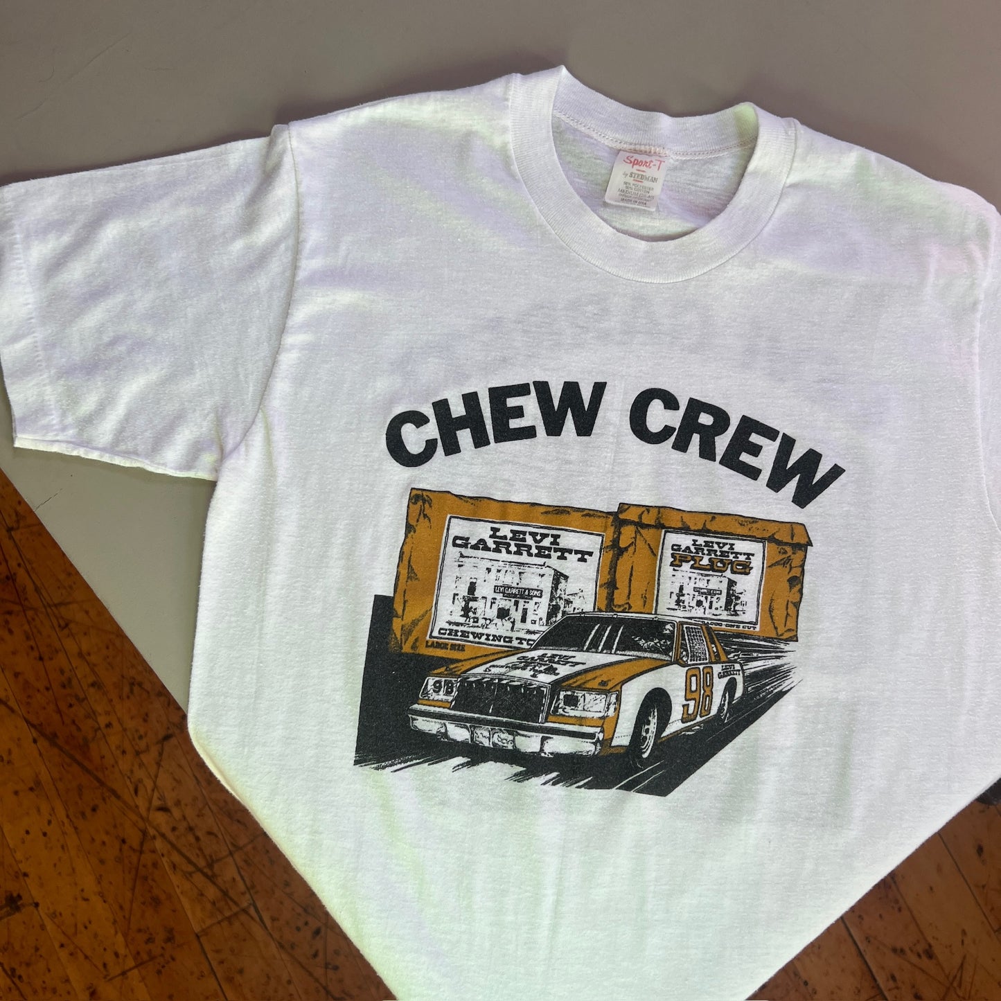 Large 1980s Levi Garrett Chew Crew T-shirt
