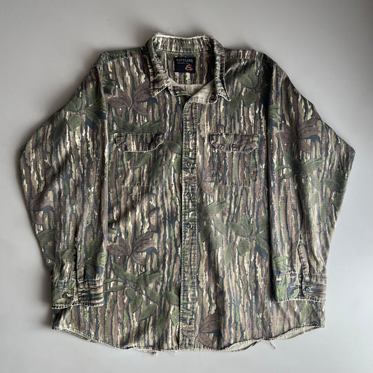 XL 90s Rattlers Brand Camo Button Shirt