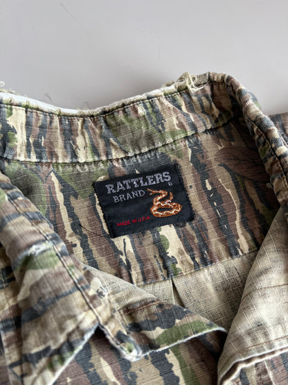XL 90s Rattlers Brand Camo Button Shirt
