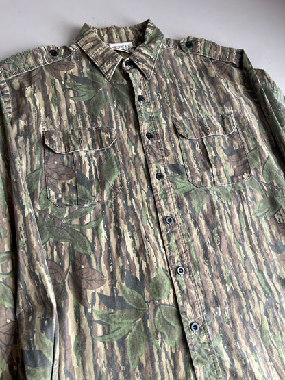 XL 90s Sports Afield Camo Button Shirt