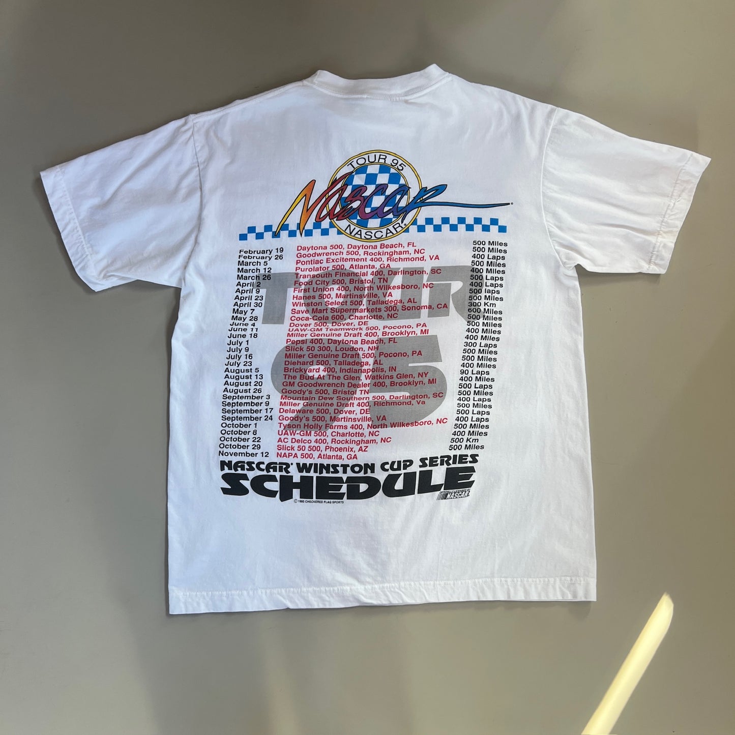 XL 1995 Nascar Tour T-shirt