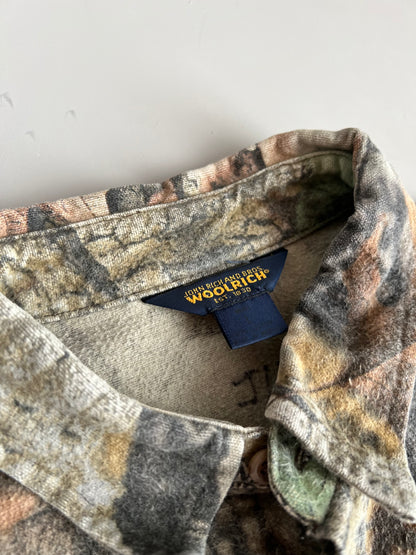 Large 90s Woolrich Camo Button Shirt