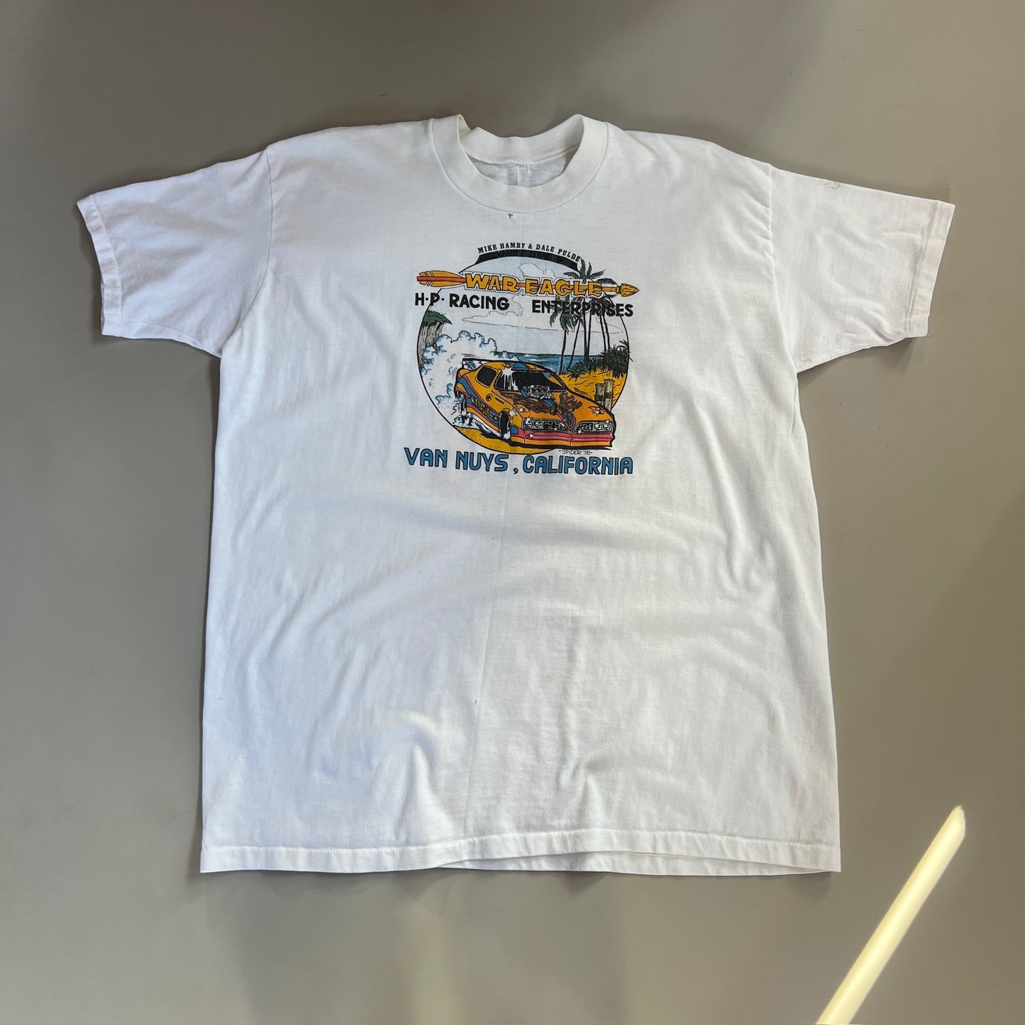 XL 1970s War Eagle Funny Car Drag T-shirt