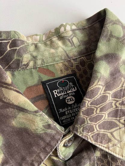 XXL RedHead Snake Camo Button Shirt