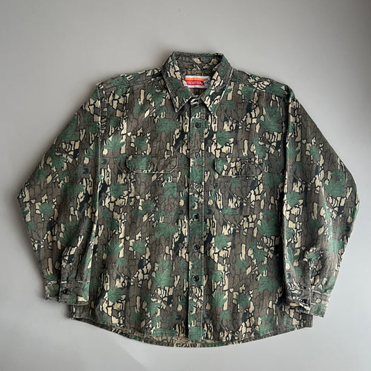 Large 90s Winchester Camo Button Shirt
