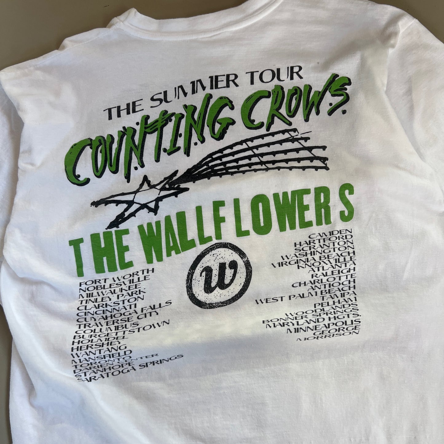 Large 1997 The Wallflowers/ Counting Crows Summer Tour Bootleg T-shirt
