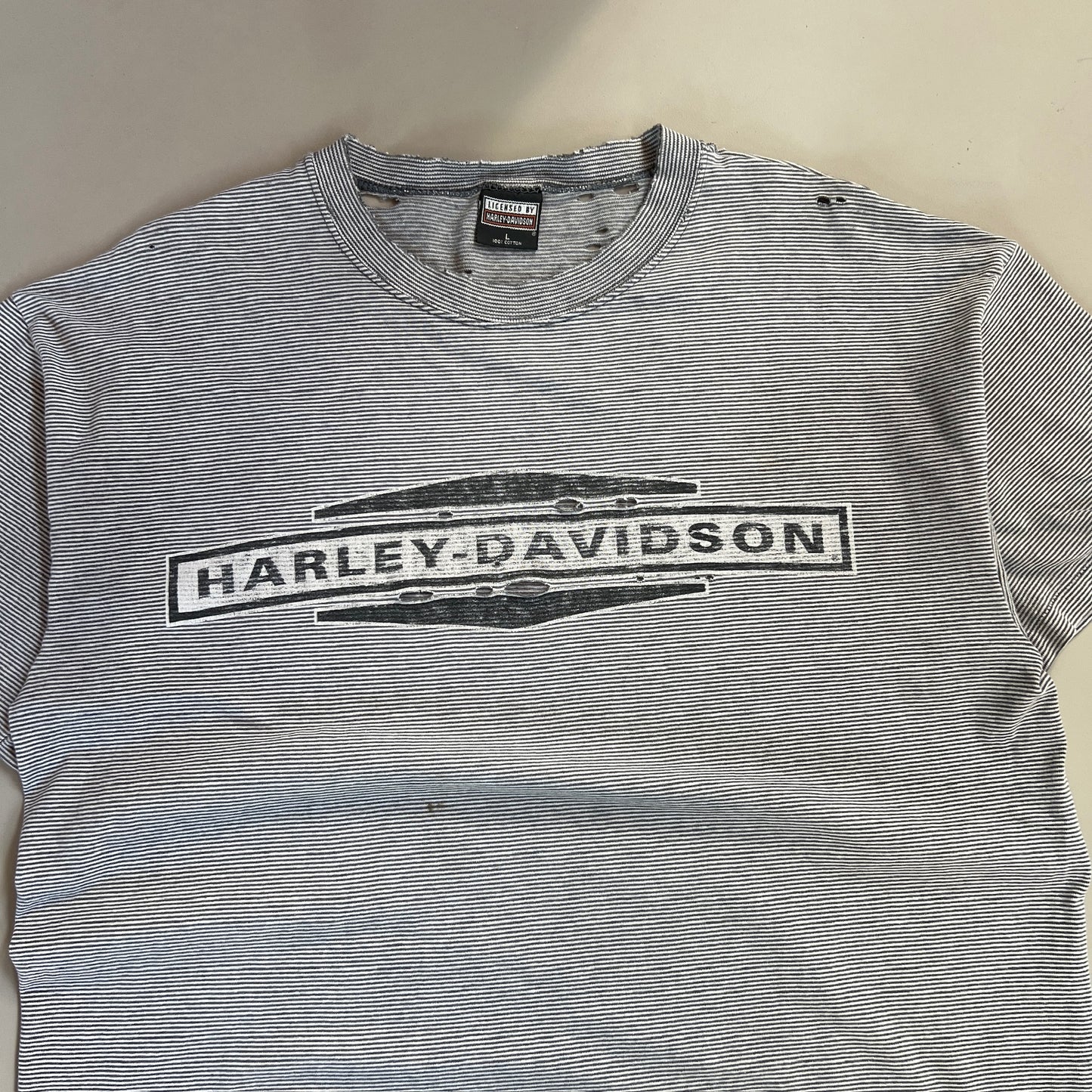Large 1990s Distressed Harley Davidson T-shirt