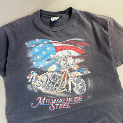 Large 1990s Milwaukee Steel Biker T-shirt