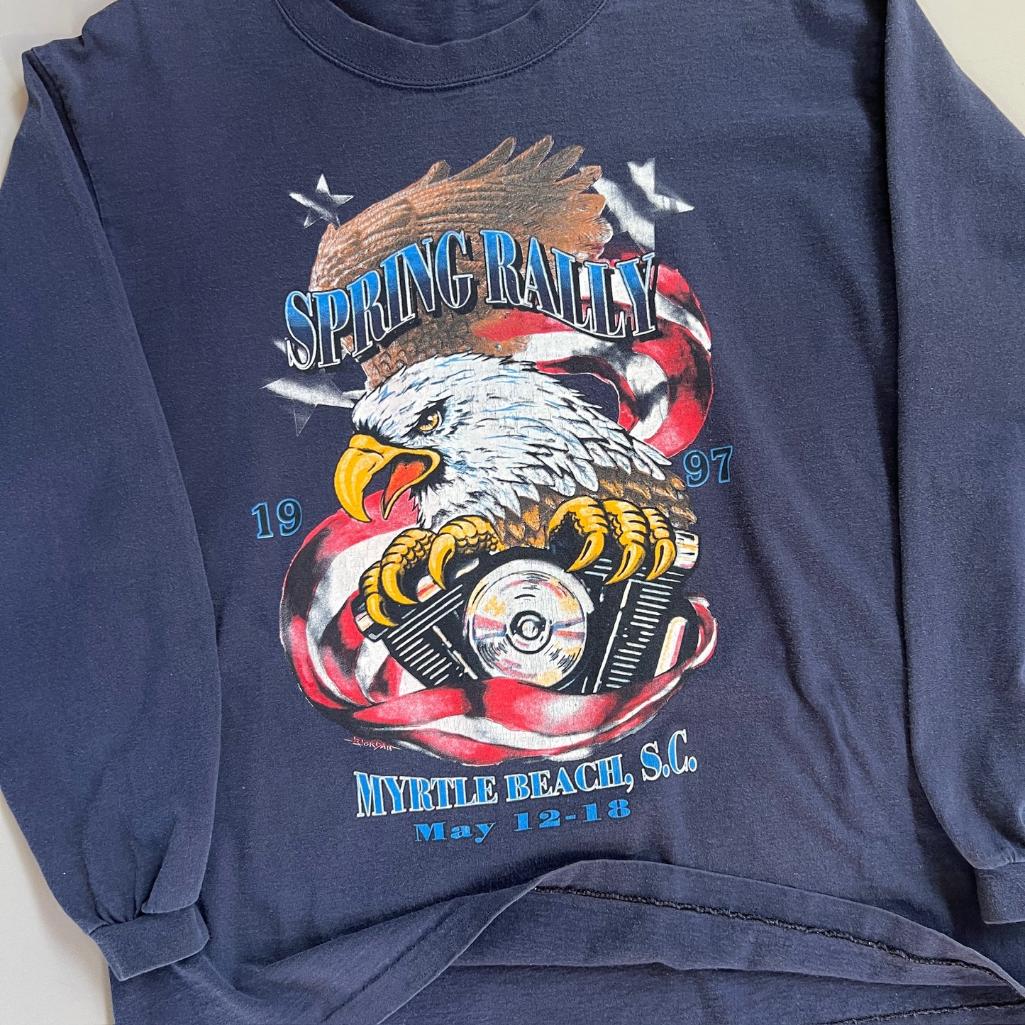 Large 1997 Myrtle Beach Biker Rally T-shirt