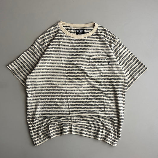 Large 90s Stussy Geometric Pocket T-shirt